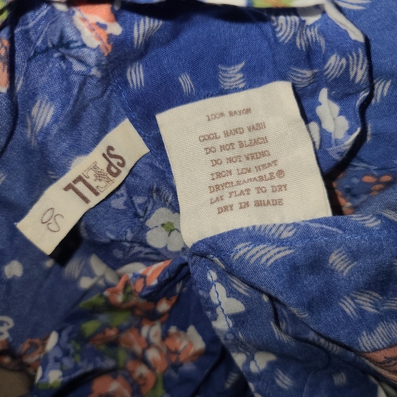 Rare Spell Designs Blue Sundancer Maxi Kimono Duster OS floral embroidered robe - Picture 12 of 17